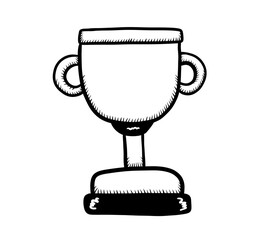 Cartoon Stylized Trophy Doodle