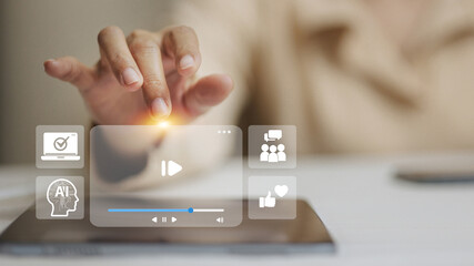 AI Video Streaming and Social Media Interaction on Mobile Device