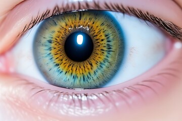 a highly detailed macro closeup photography of iris of the eye
