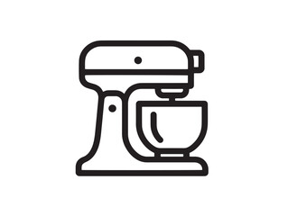 Stand mixer elegant clean vector line art design