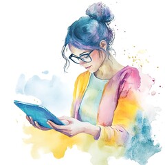 underwater fantasy illustration of a woman with long hair and mermaid elements