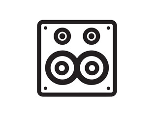 Modern Stereo System Icon Created with Minimalist Design