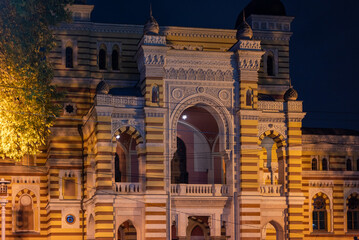 Georgian National Opera and Ballet Theater of Tbilisi Neo-Moorish style buildin on Rustaveli Avenue...