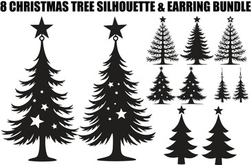 Fototapeta premium Holiday Tree Silhouette