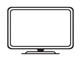 Sleek LED Television Illustration in Clean Minimal Drawing Design