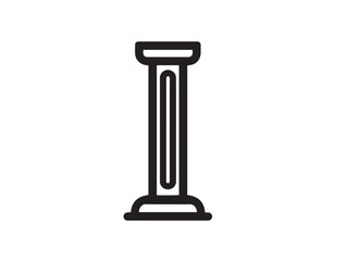 Elegant Tower Fan Icon with Minimal Vector Style