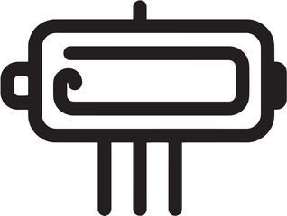 Minimal Transistor Vector Icon in Clean Artistic Style