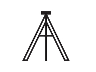 Minimal Tripod Illustration with Crisp Modern Vector Design