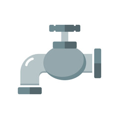 Water faucet icon flat vector design