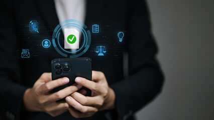Digital Document Approval and Online Verification on Mobile Phone