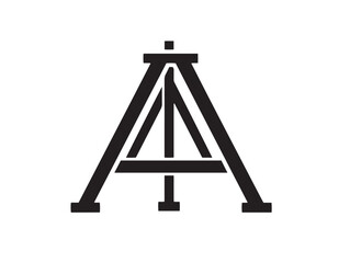 Elegant Tripod Symbol Depicted in Smooth Vector Artwork