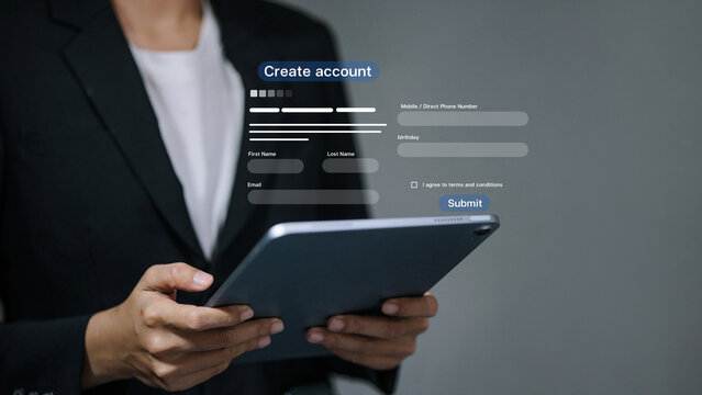 Online Registration and Digital Account Creation on Tablet - Powered by Adobe