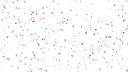Vibrant Pink and Purple Confetti Falling isolated on transparent, png background - Festive Celebration and Party Design Element