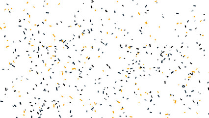 Vibrant Gold and Dark Blue Confetti Scatter isolated on transparent, png background - Festive Celebration Background