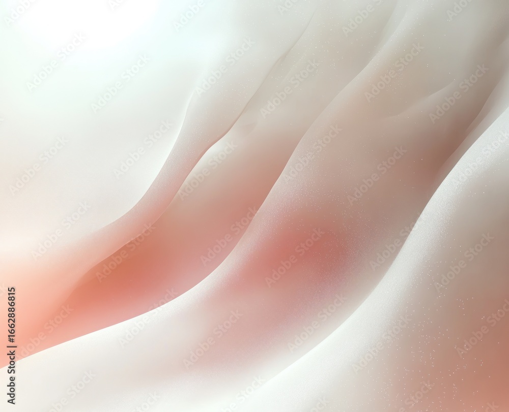 Aufkleber smooth flowing white fabric with a soft pink gradient and sparkling texture creating a delicate and 