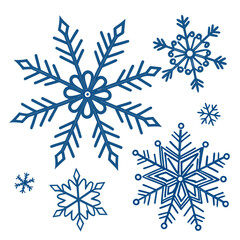 Fototapeta premium Set of snowflakes christmas design vector