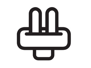 Obraz premium Sleek Universal Adapter Icon with Modern Vector Illustration