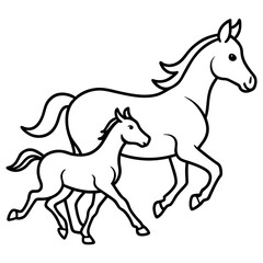 Fototapeta premium horse silhouette vector