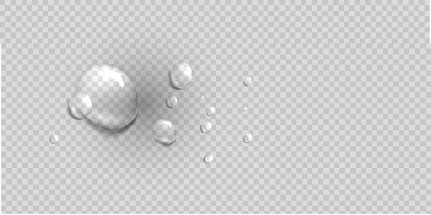 Realistic Clear Water Droplet Transparent PNG Vector