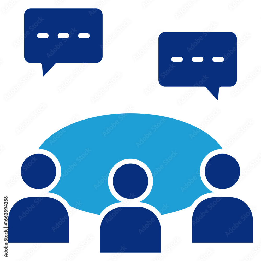 Poster discussion icon element for design
