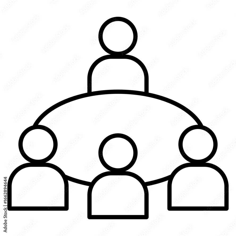 Poster roundtable icon element for design
