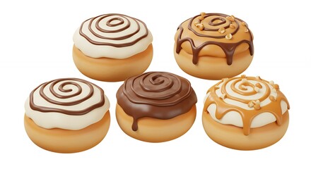 Fototapeta premium Variety of small donuts