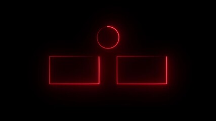 red color Subscribe button and outro end screen outro card for gaming and video channel subscribe my channel icon animation on black background .