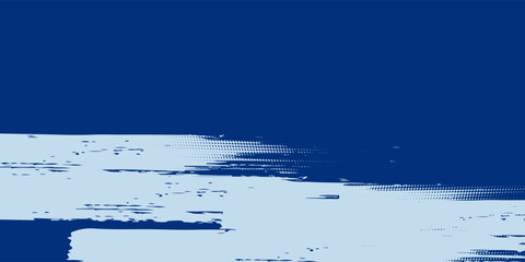 Dots halftone yellow and dark blue color pattern gradient grunge texture background. Dots pop art sport style vector illustration