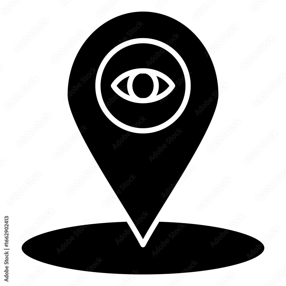 Poster vision map icon element for design