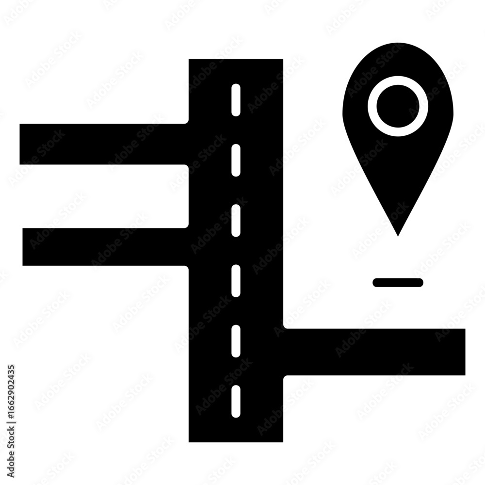 Poster road map icon element for design