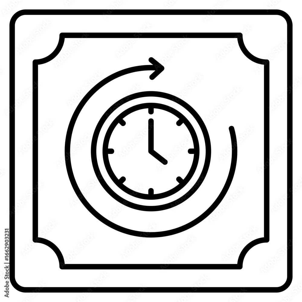 Poster future frame icon element for design