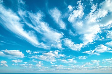 Fototapeta premium Blue Sky with Clouds Background