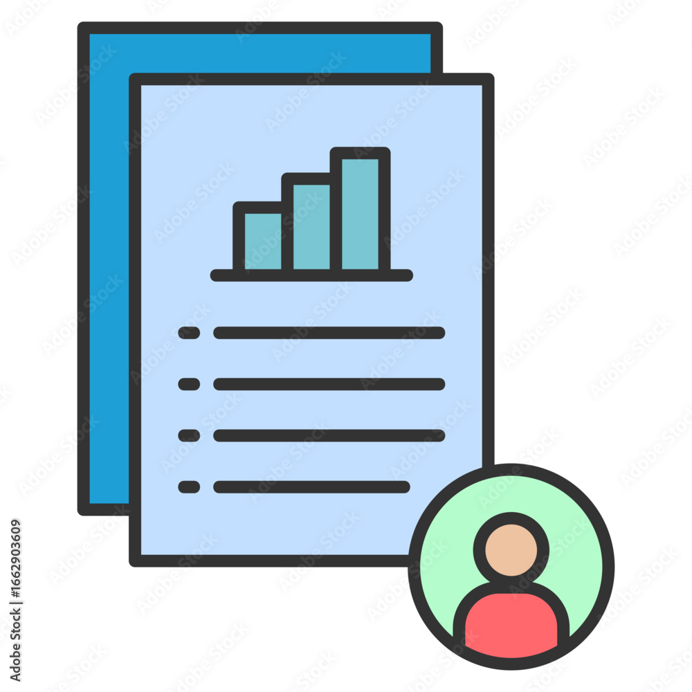 Poster projection icon element for design