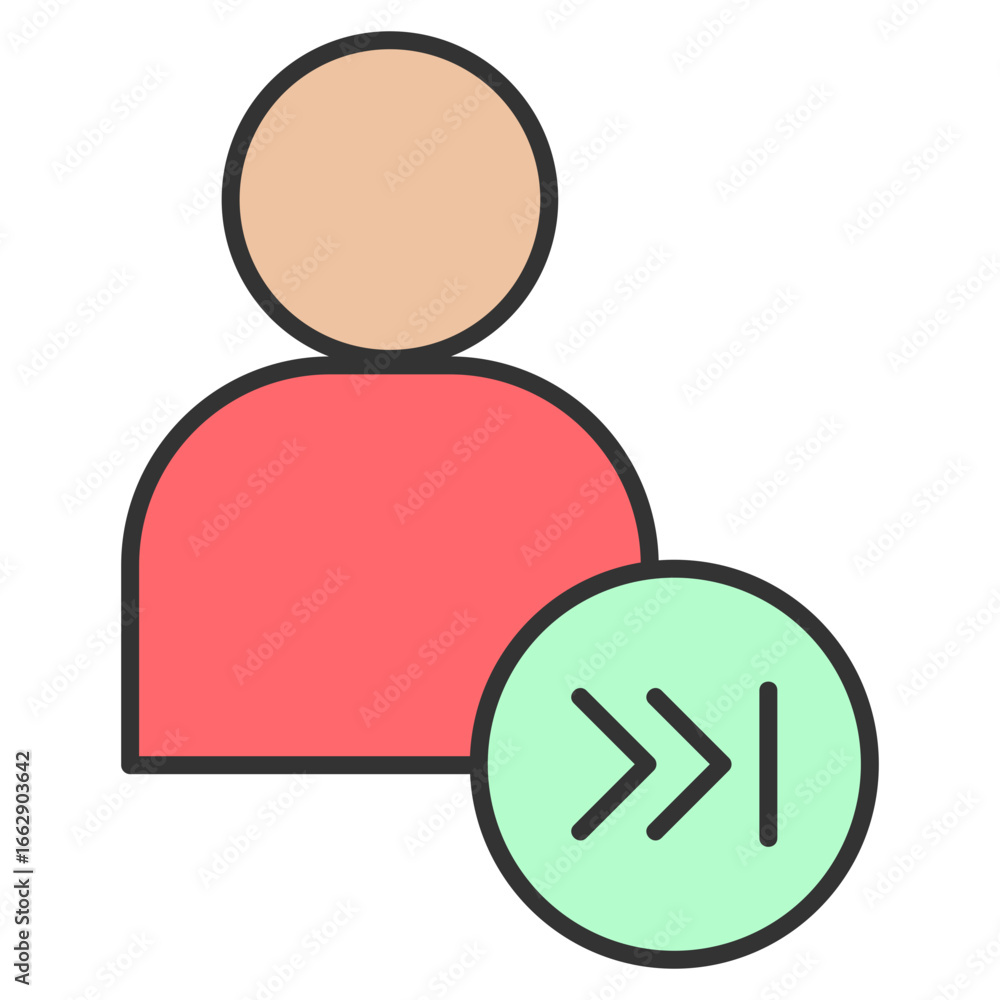 Poster next step icon element for design