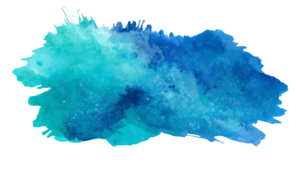 Abstract Watercolor Splash on Transparent Background