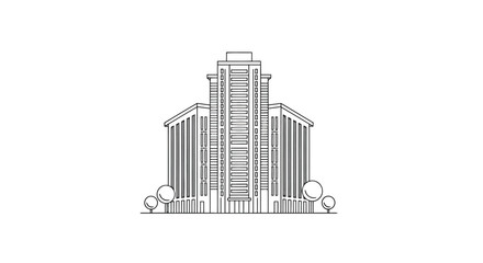 Fototapeta premium Illustration of a modern building
