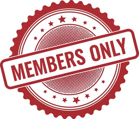 Members only stamp exclusive access seal