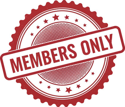 Members only stamp exclusive access seal