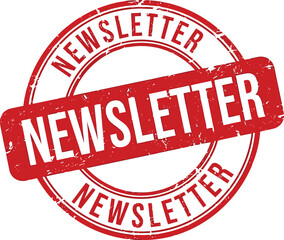 Red newsletter stamp seal approved communication