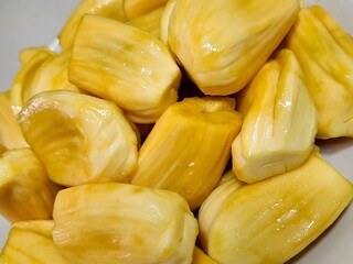 close-up of a fresh jackfruit