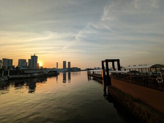 sunset at the pier