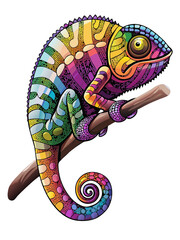 Fototapeta premium un camaleonte multicolore 03