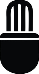 Bold black silhouette of a retro microphone icon perfect for music podcasting audio recording and broadcast media projects