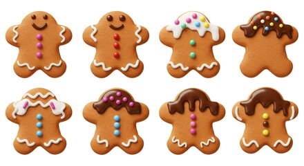 Gingerbread cookies collection design