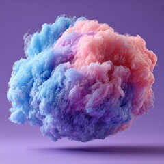 Vibrant candy cloud, swirling pastel colors