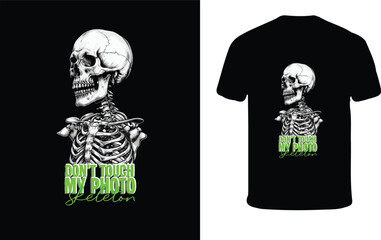 halloween skeleton vector t-shirt design