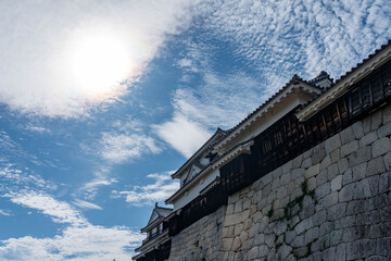 夏の松山城