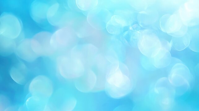 Blurred gentle background in light blue tones and various shades of very light blue shades for presentation text