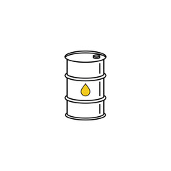 Oil barrel icon logo flat vector design
