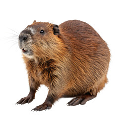 Marmot in front isolated on a transparent background
